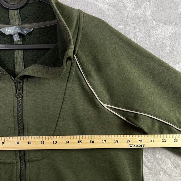 Title Nine Fleece Zip Up Jacket Women's Small Green Soft Olive Athletic Running - Picture 12 of 15